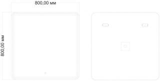 Зеркало с подсветкой Art&Max Tito 80см AM-Tit-800-800-DS-F